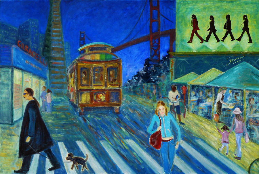 San Francisco Moments Painting by Xueling Zou