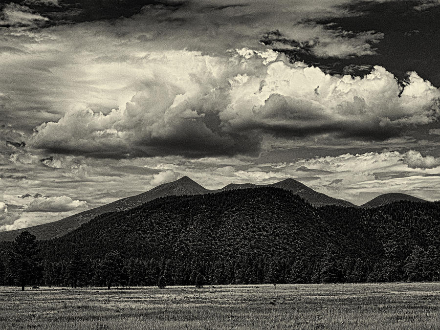 San Francisco Peaks in Black and White Photograph by Joshua House