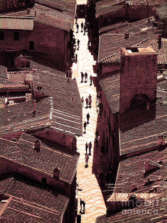 San Gimignano Rooftops Photograph by Karen Lewis