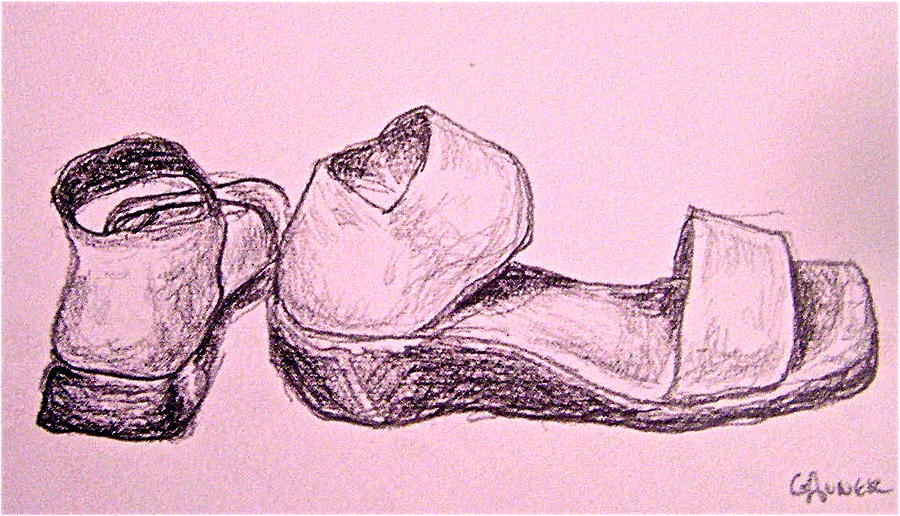 San Miguel Sandals Drawing by Gloria Avner