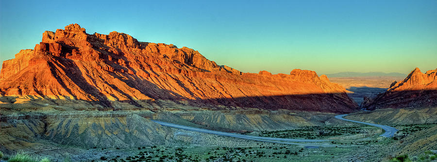 San Rafael Reef Sunset above I-70 Photograph by Harry Strharsky