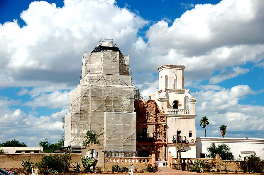 San Xavier del Bac Mission Photograph by Jon Berghoff - Fine Art America