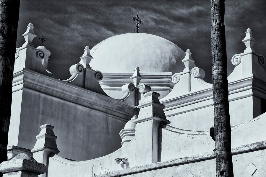 San Xavier Dome Photograph by Tom Singleton