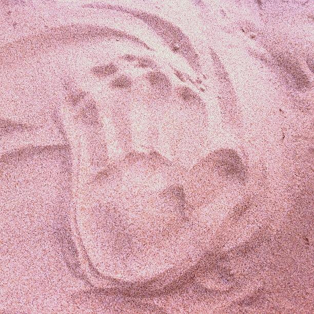 Beach Photograph - #sand #beach #handprint #iphone # by Bekah Chaplin ™