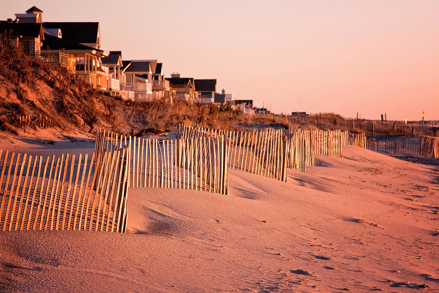 Sand Fence Ocean City Photograph by Tom Singleton