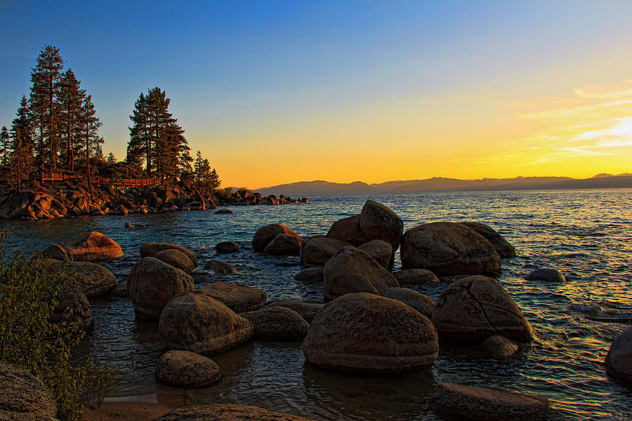Sand Harbor Sunset Photograph by Randy Wehner