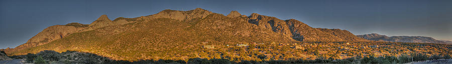 Sandia Crest Sunset Panoramic Photograph by Aaron Burrows