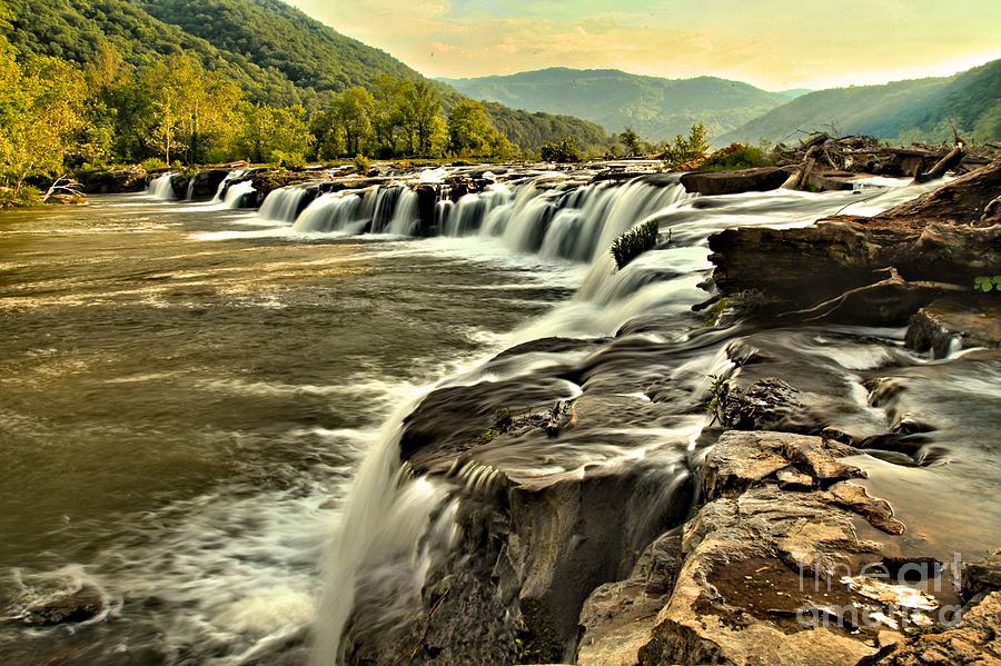 Sandstone Falls At Dusk Photograph by Adam Jewell