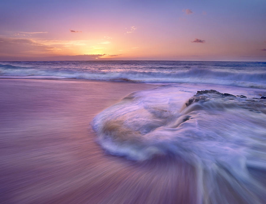 Sandy Beach At Sunset Oahu Hawaii Photograph by Tim Fitzharris Sandy Beach At Sunset Oahu Hawaii Photograph by Tim Fitzharris