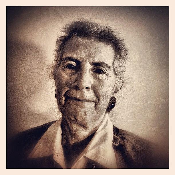 Portrait Photograph - Sandy, Married To Bernard For 49 Years by Max S Gerber