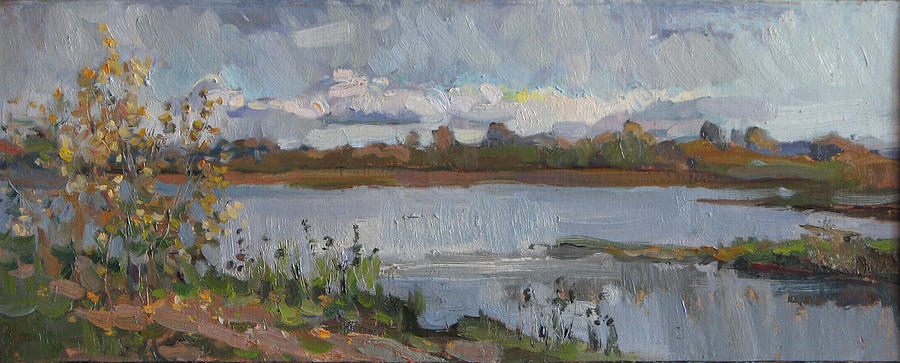 Sandy pond Painting by Juliya Zhukova