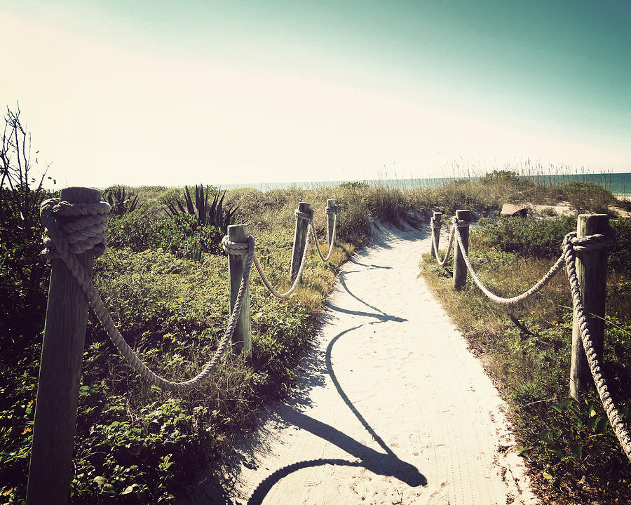 Sanibels Path-Vintage Photograph by Chris Andruskiewicz