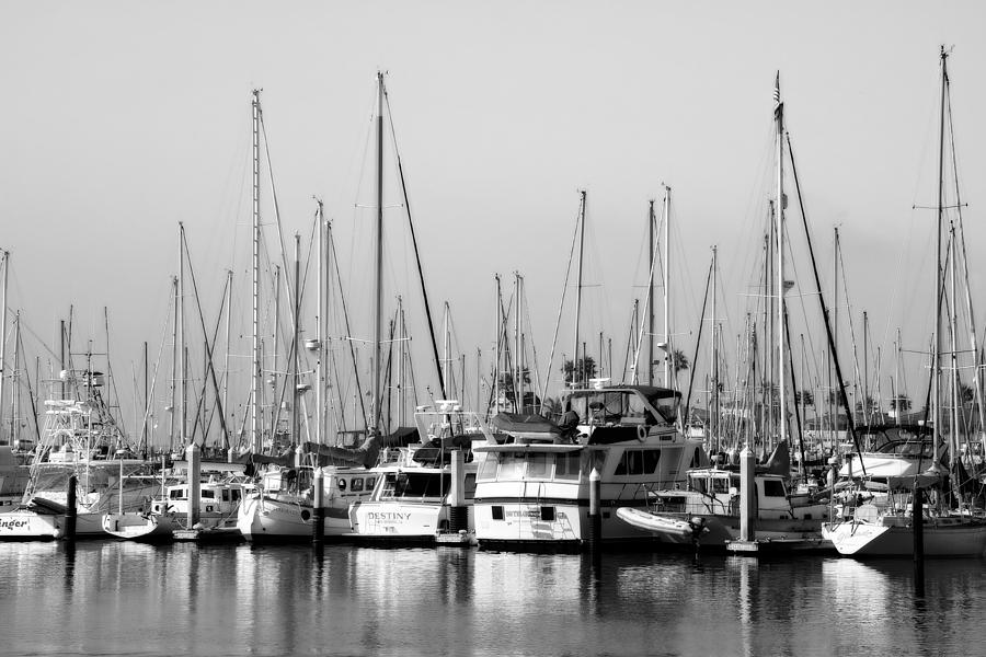 Santa Barbara Boats Mono Photograph by John Gusky