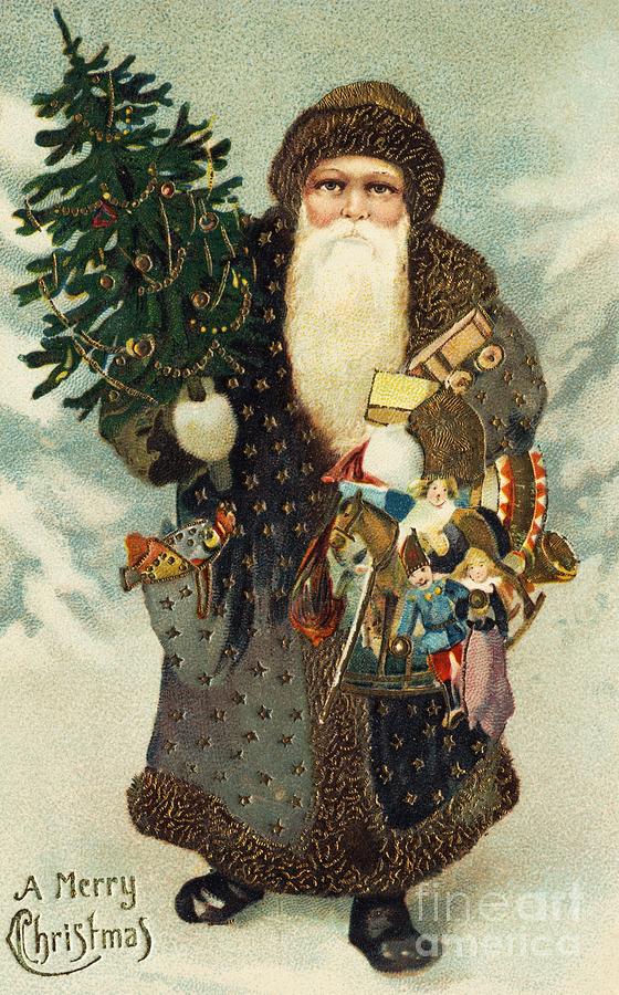 Santa Claus with Toys Painting by American School