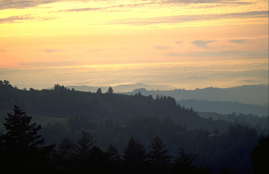 Sunset Santa Cruz Mountains Photograph by John Farley