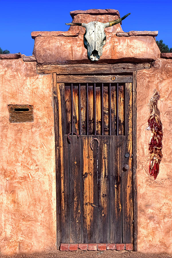 Santa Fe Photograph - Santa Fe Door by Dave Mills