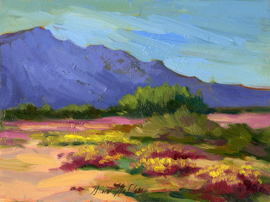 Santa Rosa Mountains in Spring Painting by Diane McClary