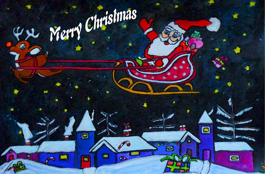 how to draw santas sleigh