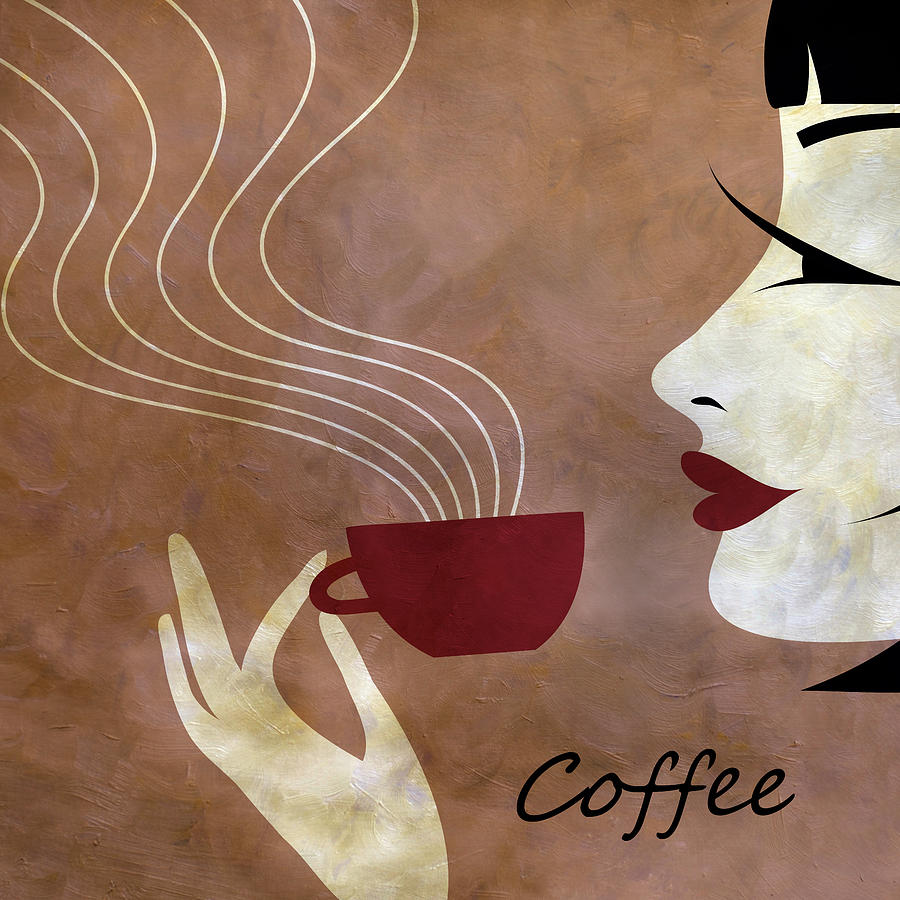 Coffee Mixed Media - Sassy Lady Coffee by Angelina Tamez