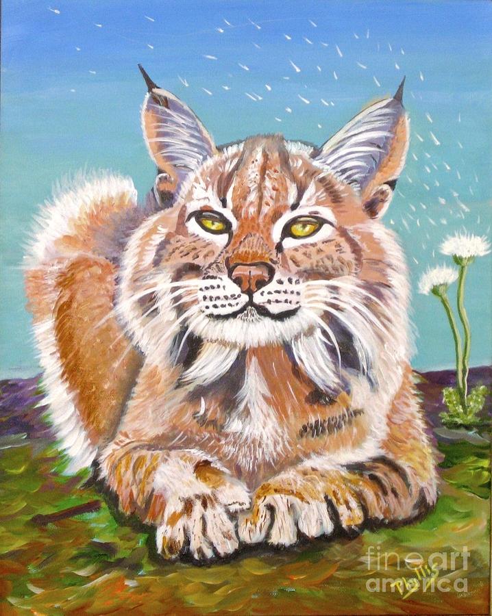 Sassy lynx Painting by Phyllis Kaltenbach