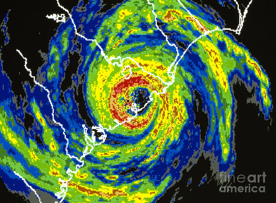 Carolina Photograph - Satellite Image Of Hurricane Hugo by NASA Science Source