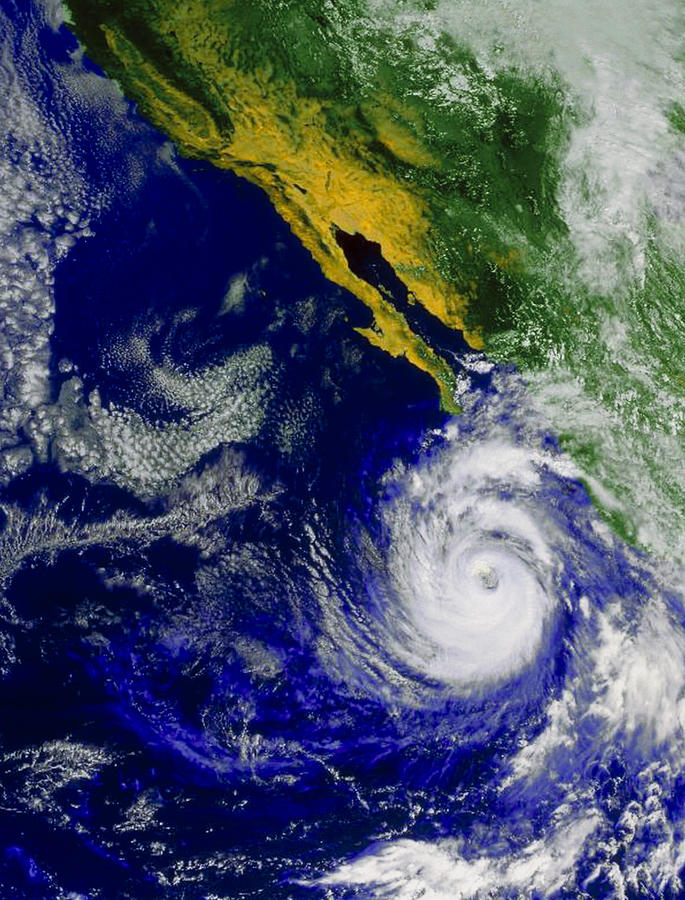 Satellite Image Of Hurricane Nora Over The Pacific Photograph by Nasa