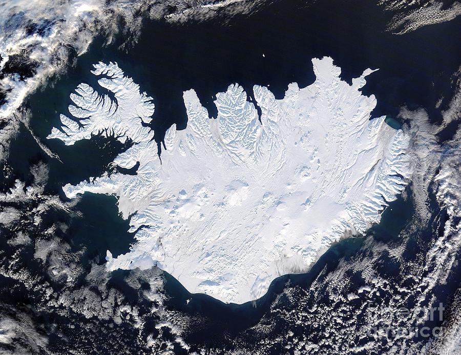 Satellite Image Of Iceland Photograph by NASA/Science Source