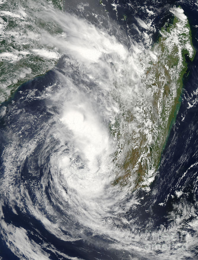 Satellite View Of Cyclone Giovanna Photograph by Stocktrek Images ...