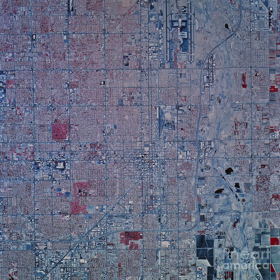 Satellite View Of Phoenix, Arizona Photograph by Stocktrek Images