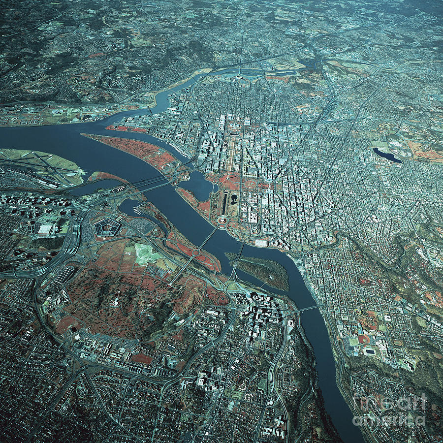 Satellite View Of Washington, D.c Photograph by Stocktrek Images