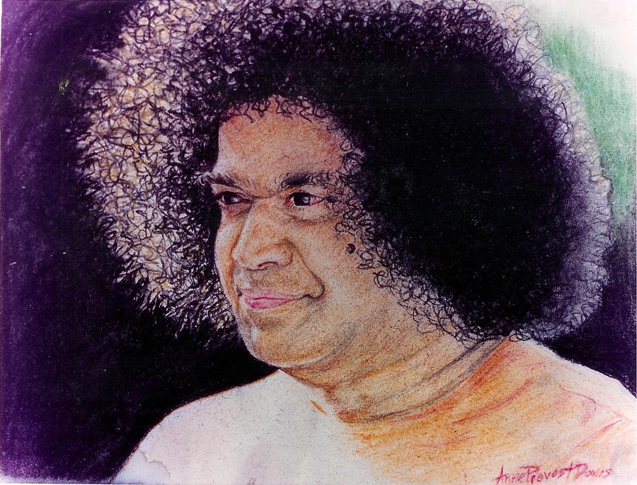 Sathya Sai Baba- Aura of Divinity Drawing by Anne Provost - Fine Art ...