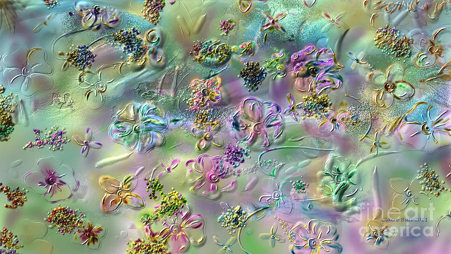 Satin Flowers Digital Art by Claire Bull