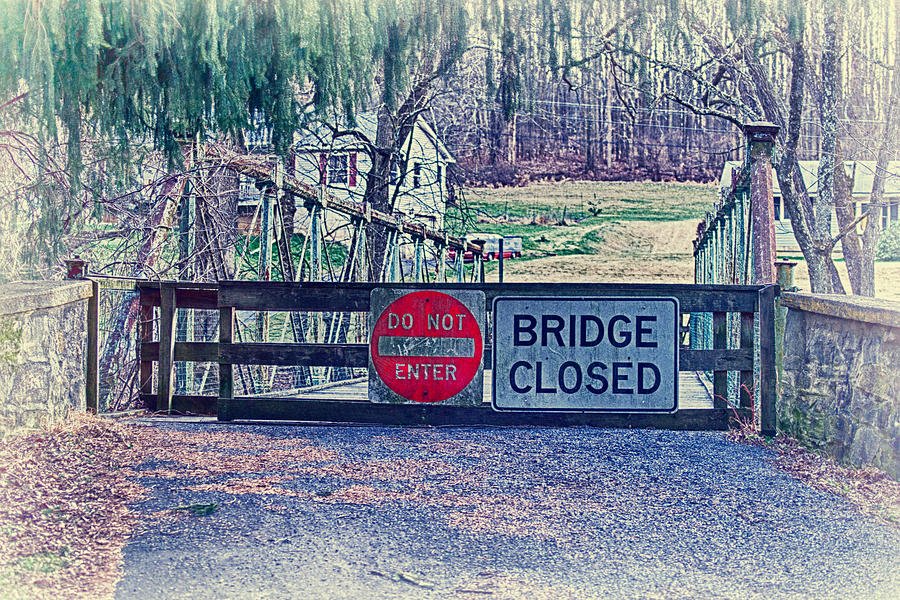 Saucon Creek Bridge - Closed Photograph by D L McDowell-Hiss
