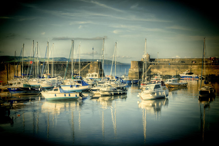 Boat Photograph - Saundersfoot Boats Lomo by Steve Purnell