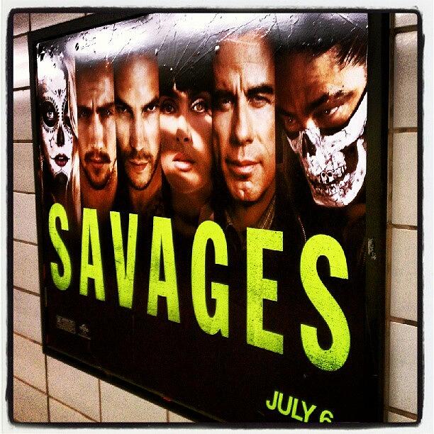 New York City Photograph - #savages Promo On #nyctransit #subway by Steven Young