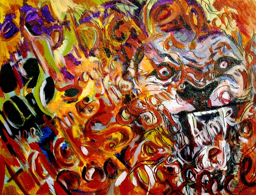Lion Painting - Savannah Lions by Kate Fortin Lion Painting - Savannah Lions by Kate Fortin