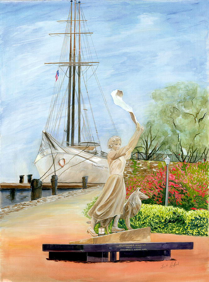 Savannah Waving Girl Painting by Leah Holland - Pixels