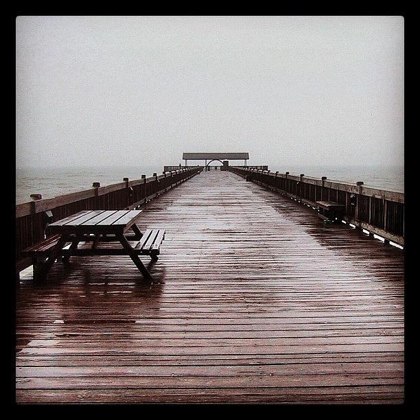 Pier Photograph - #savannahgeorgia #tybeeisland #pier by Abril Andrade