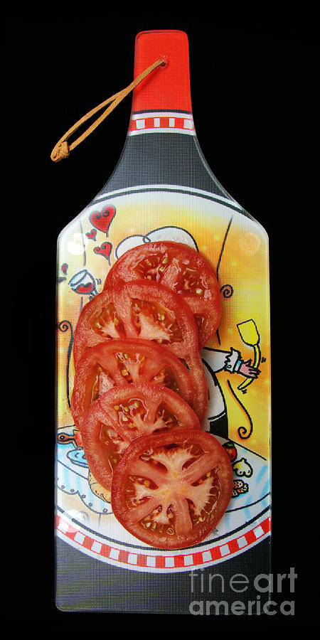 Savory Red Tomato Slices Photograph by Andee Design