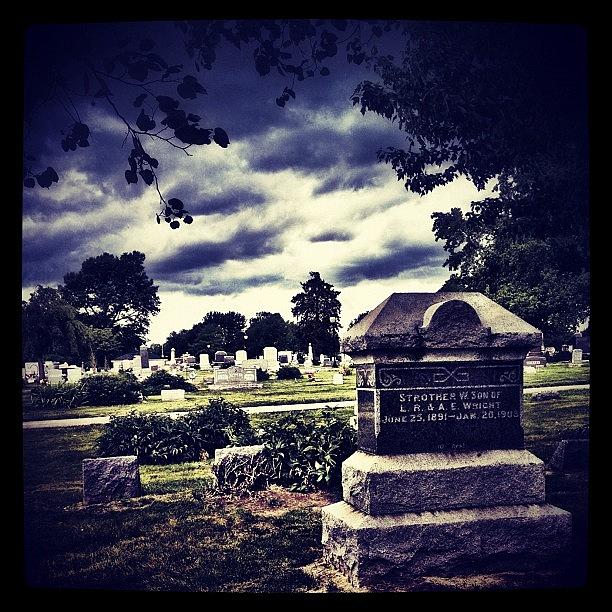 Cemetary Photograph - Saw Some #spooky #clouds While Driving by Travis Wright