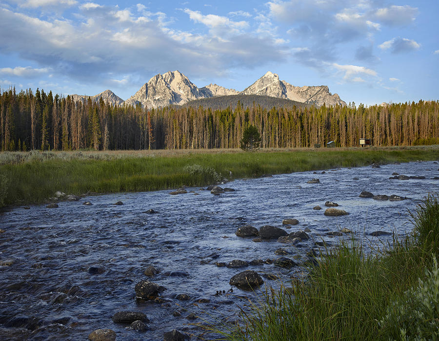 Sawtooth Range And Stanley Lake Creek Photograph by Tim Fitzharris