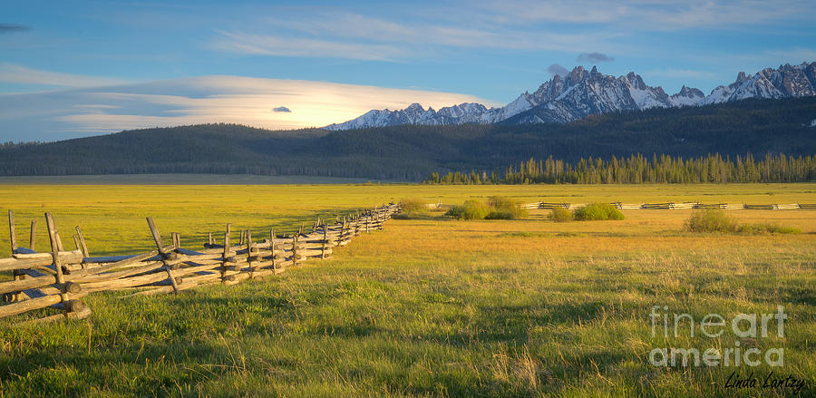 Sawtooths and Fence Photograph by Idaho Scenic Images Linda Lantzy