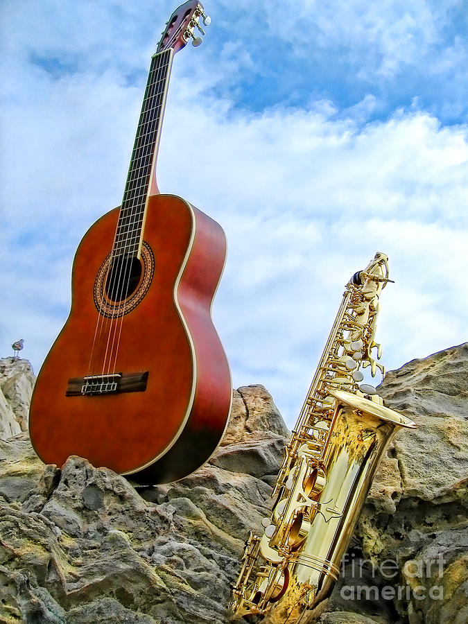 Sax and Guitar Photograph by Jason Abando
