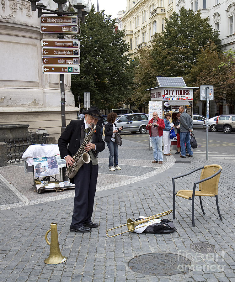 Sax Player in Budapest Photograph by Madeline Ellis