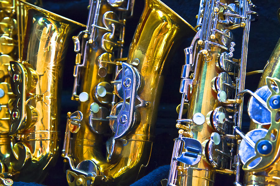 Sax trio Photograph by John Bartosik