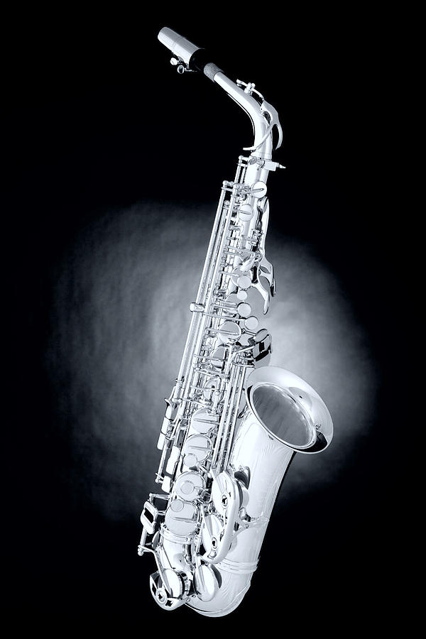 Music Photograph - Saxophone on Spotlight by M K Miller