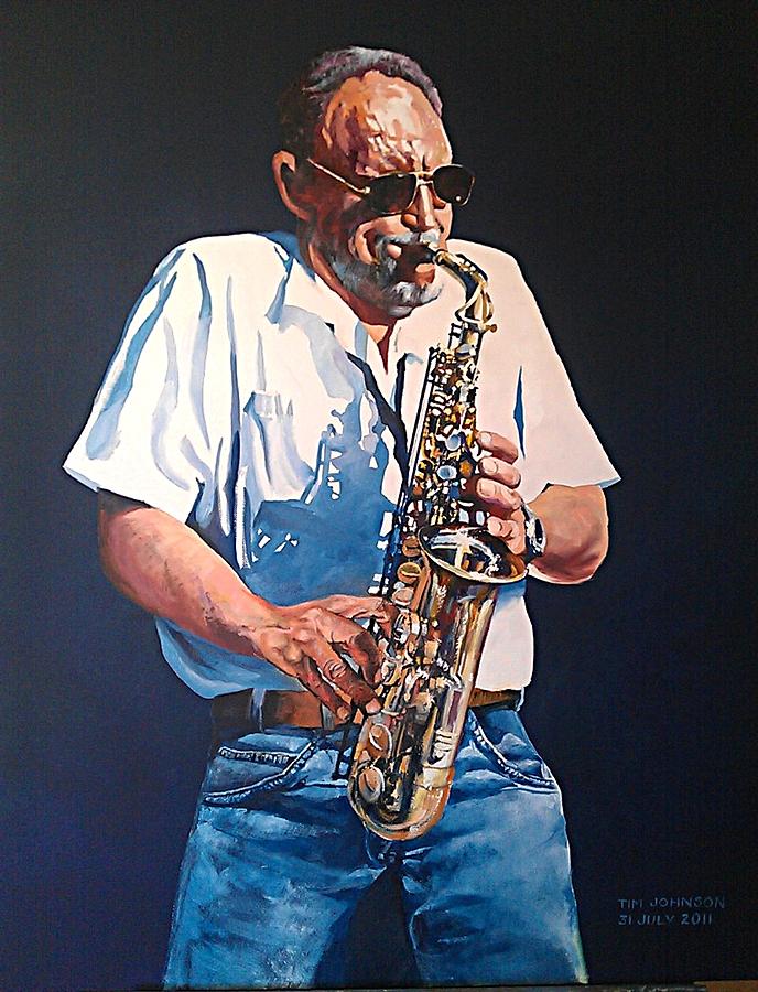 Saxophone Painting By Tim Johnson Fine Art America