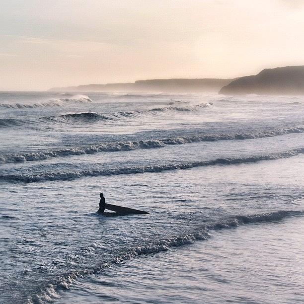 Beach Photograph - Scarborough Surfer #scarborough #beach by Shelley Walsh