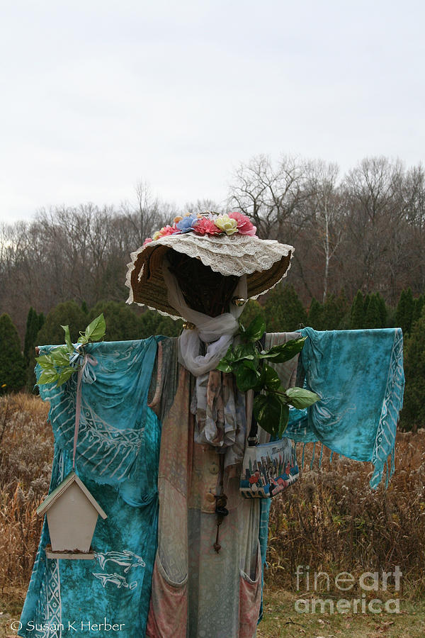 Scarecrow Garden Art Photograph by Susan Herber