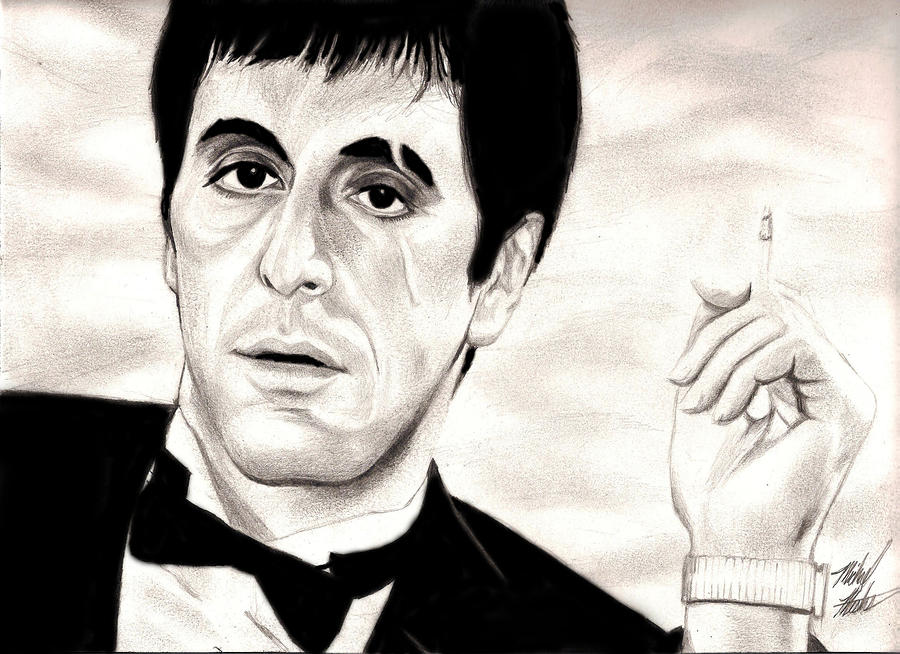 Scarface Drawing by Michael Mestas Fine Art America